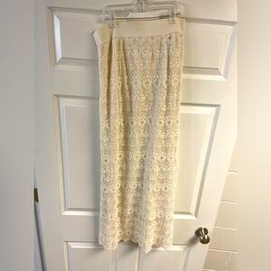Cream lace skirt
